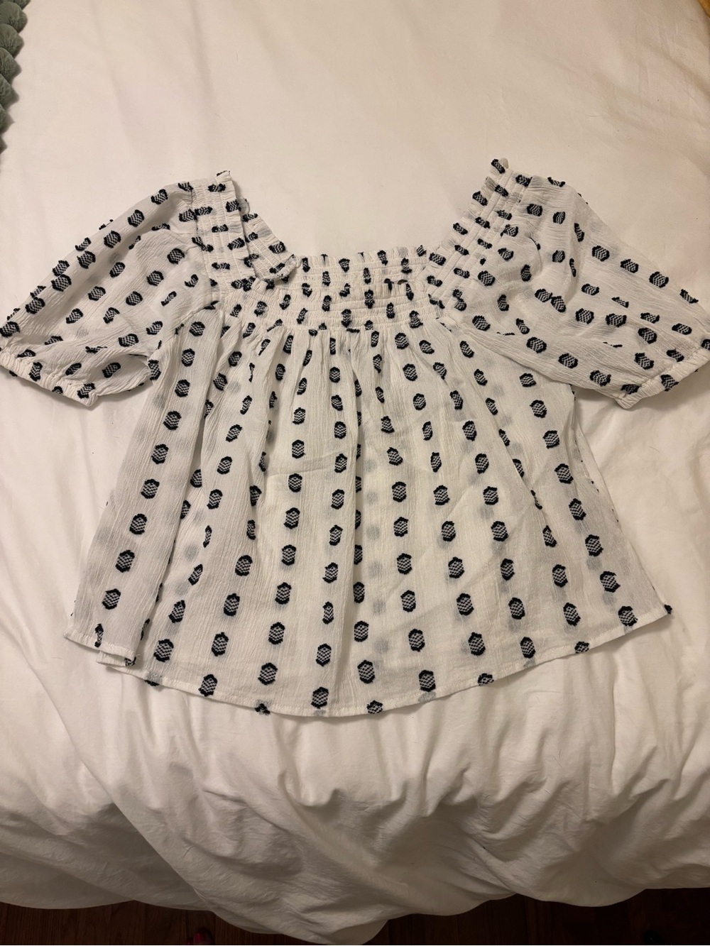 Loft Black and White Shirt Size M Women’s Summer Shirt